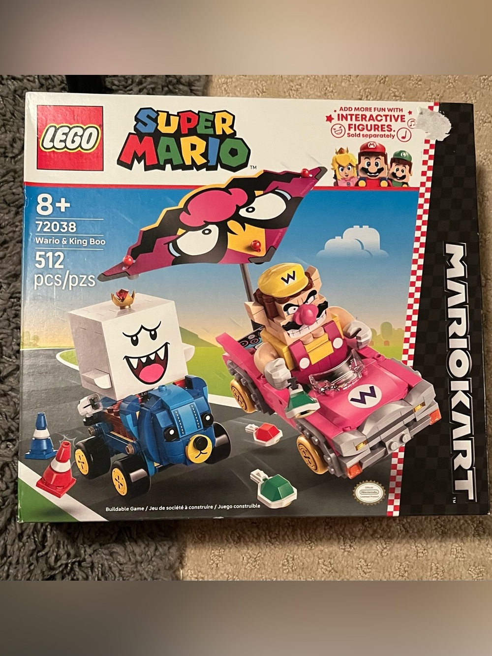 Lego Super Mario Wario Pink Kart & King Boo Blue Kart Set set #72038